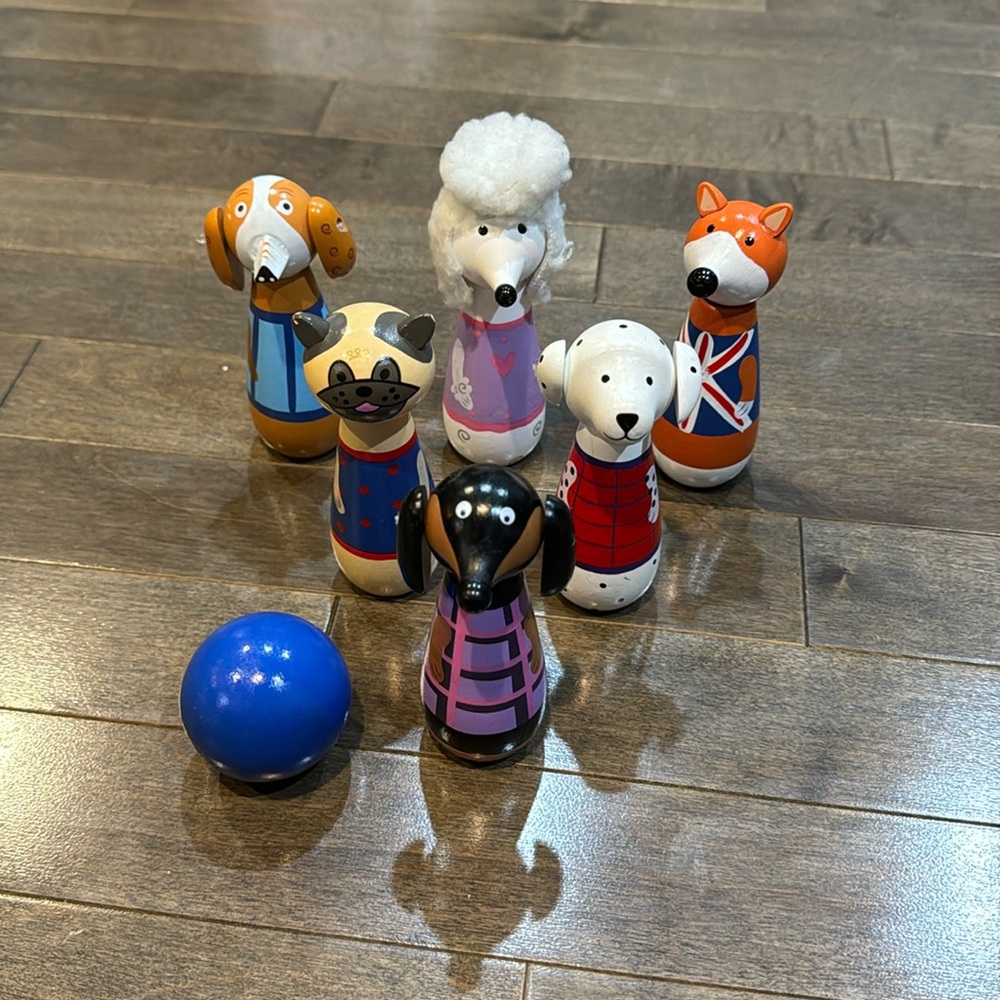 Wooden Bowling Set